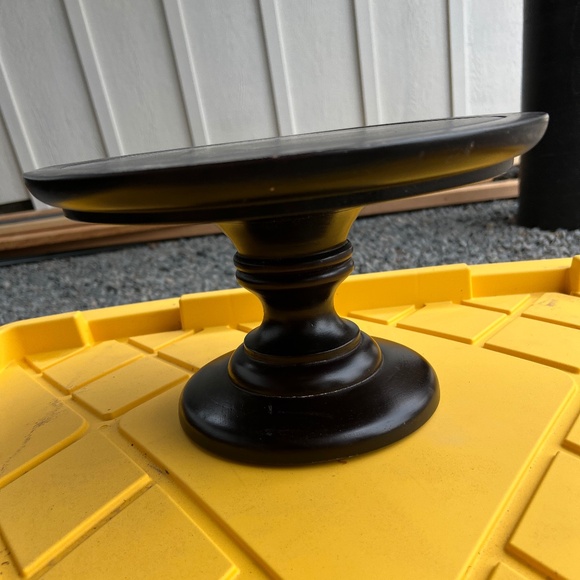 Crate&Barrel Other - Crate & Barrel Wood Pedestal with Black like Chalkboard Top